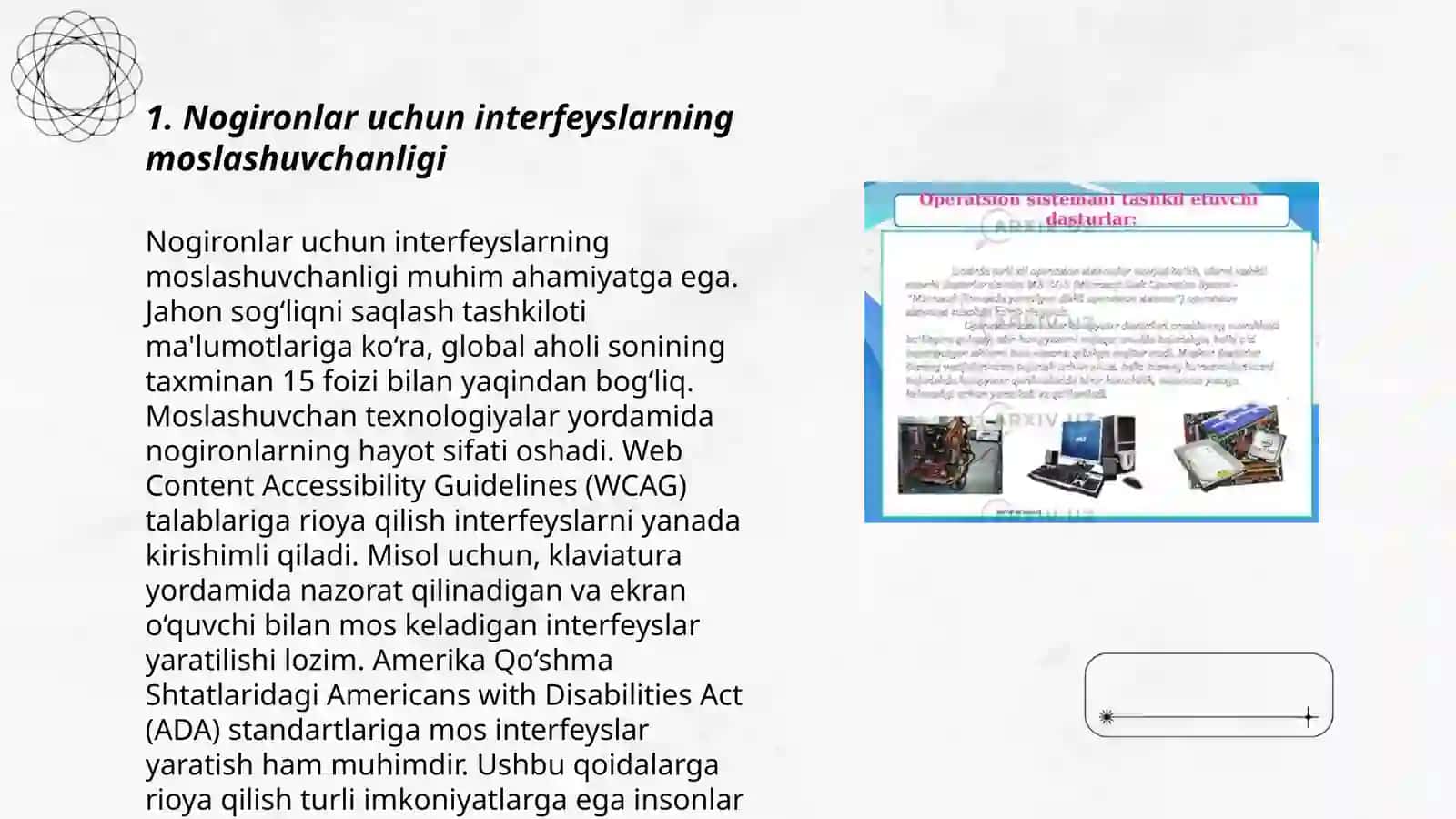 Nogironlar uchun operatsion tizimning o‘ziga xos xususiyatlari 3