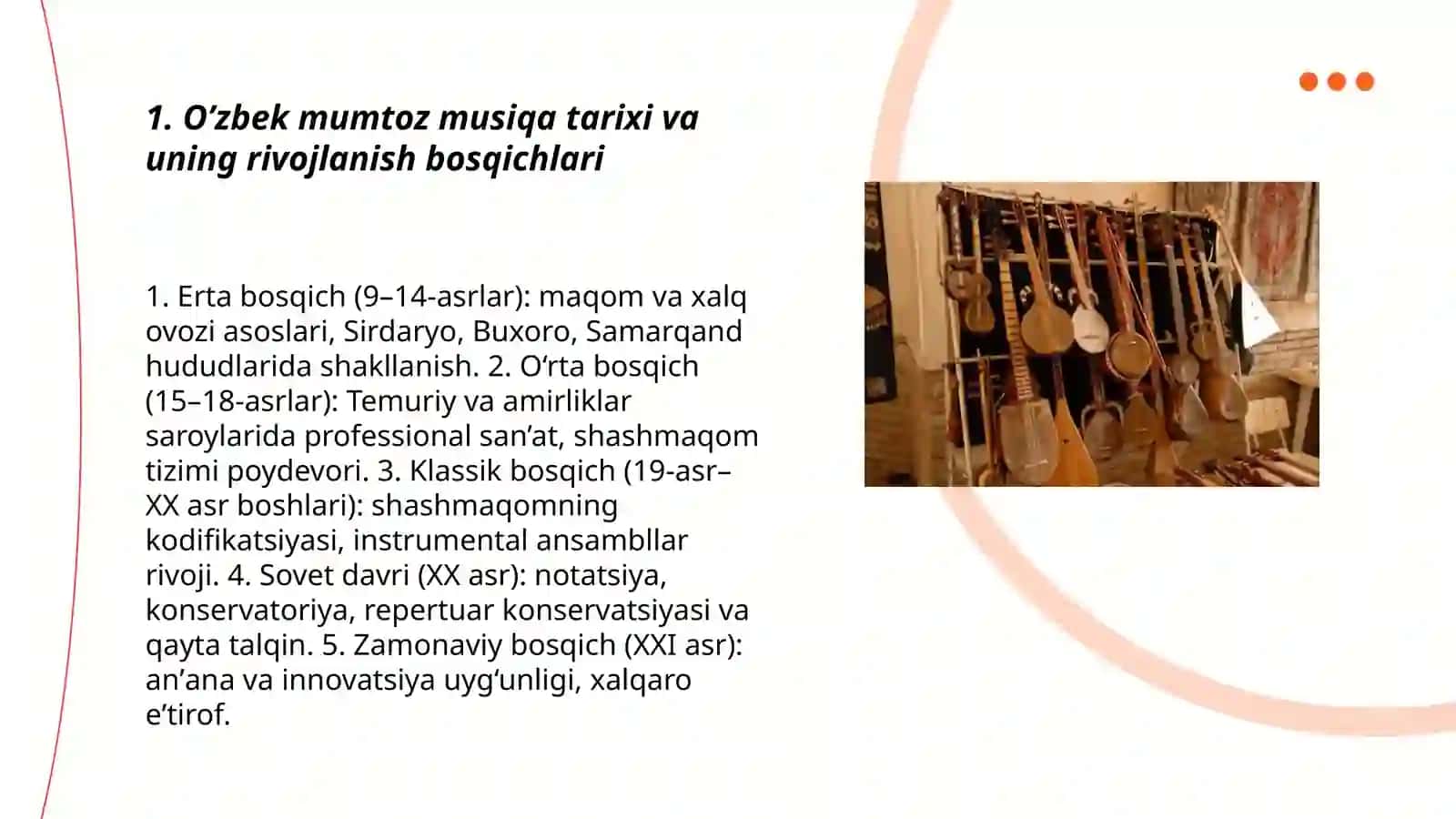 O’zbek mumtoz musiqiy xazinasi va uning o’ziga xos xususiyatlari 3