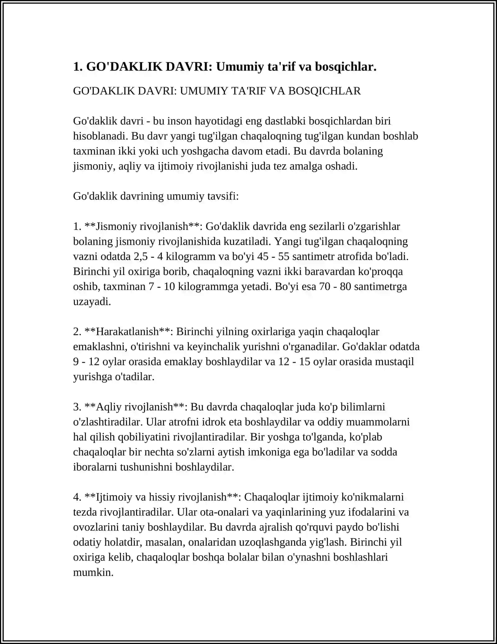 GO'DAKLIK DAVRI PISIXOLOGIYASI XUSUSIYATALARI 3