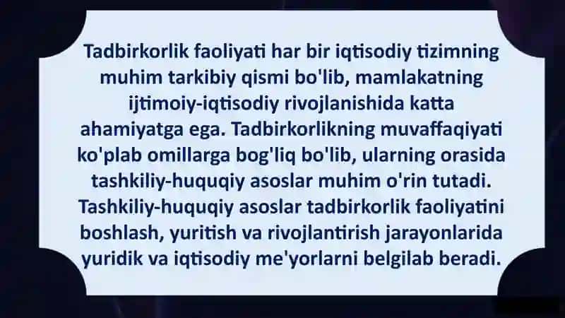 Tadbirkorlikning Tashkiliy-Huquqiy Asoslari 3