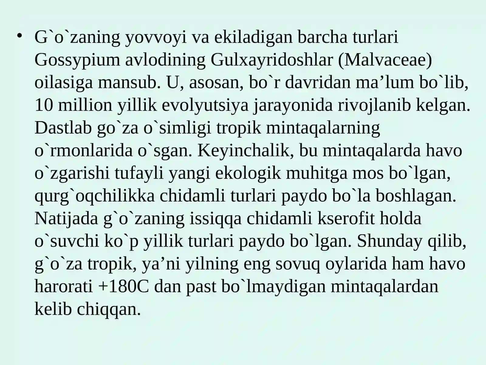 G`o`zaning kelib chiqishi va sistematikasi 3