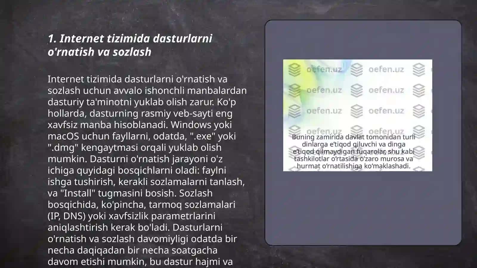 Internet tizimida Sohada oid dastur va ilovalar bilan ishlash yóllari 3