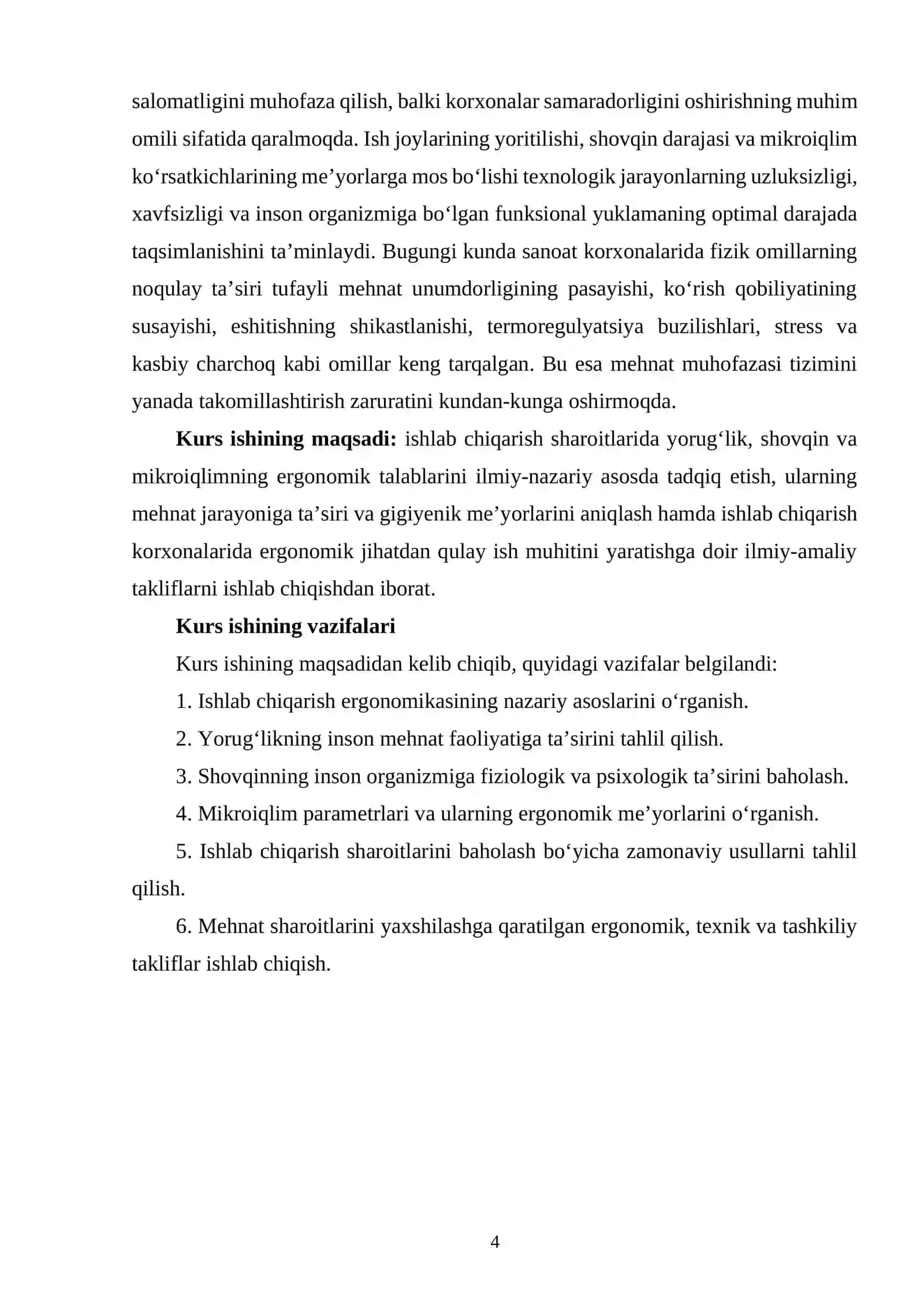 ISHLAB CHIQARISHDA YORUG'LIK, SHOVQIN VA MIKROIQLIMNING ERGONOMIK TALABLARI 3
