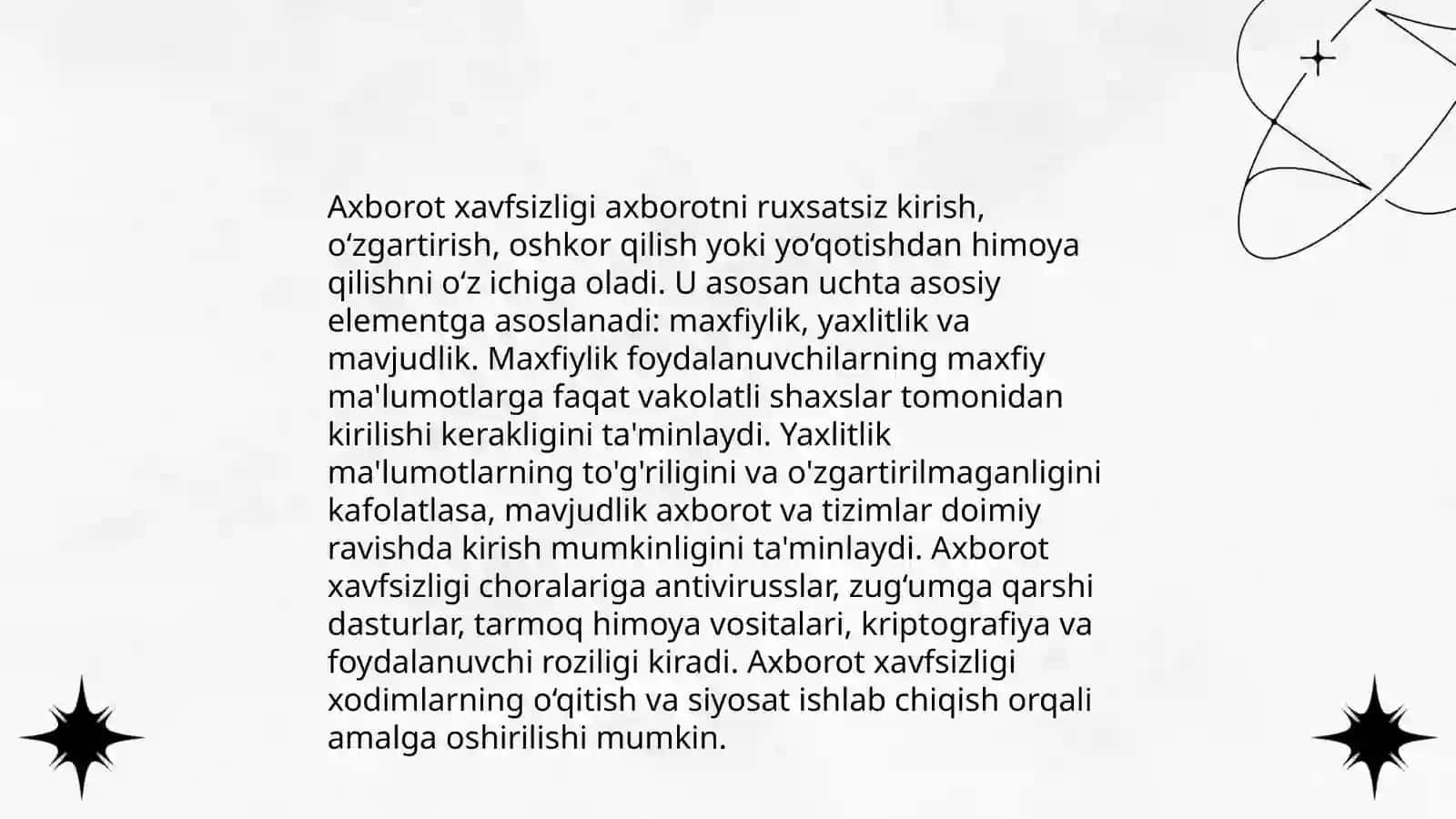 O'zbekistonda axborot xavfsizligining ma'naviy va huquqiy asoslari 3