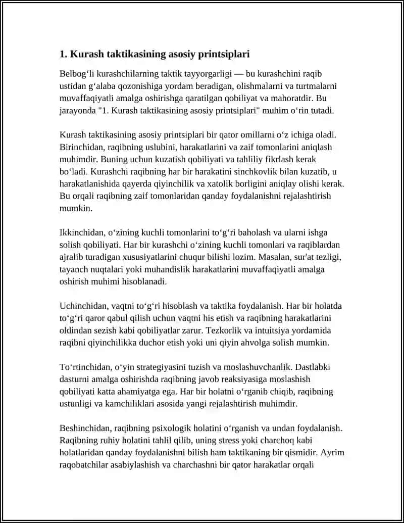 BELBOGʻLI KURASHCHILARNING TAKTIK TAYYORGARLIGI 3