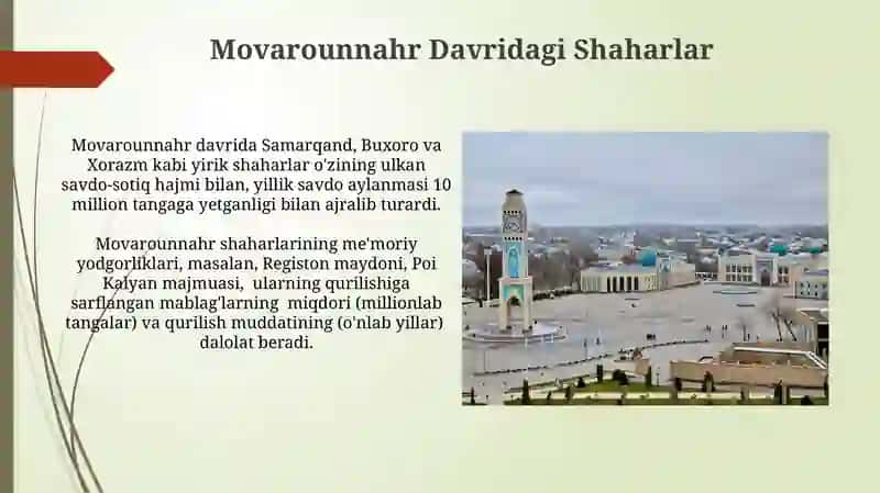 Oʻzbekiston shaharlarining tarixiy rivojlanishi 3