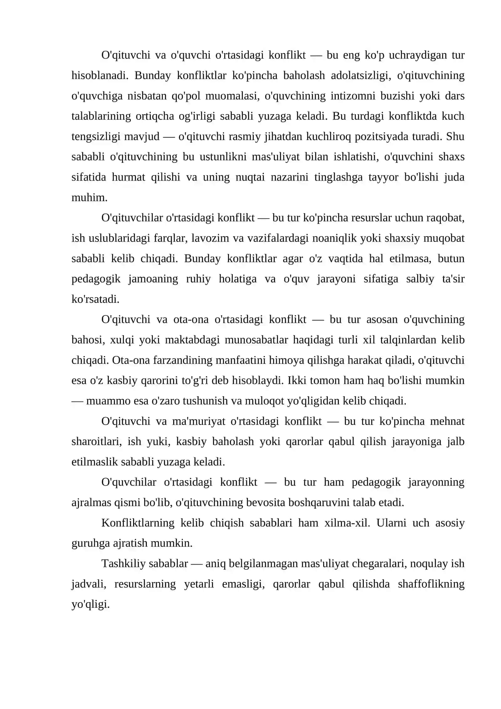 Pedagogik nizolarni boshqarish va ulami bartaraf qilish usullari 3