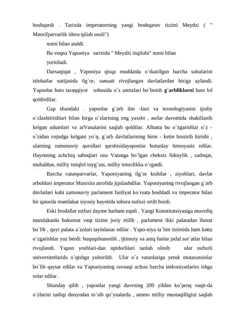 Yaponiyada Kapitalistik Bozor Munosabatlarining Rivojlanishi 3