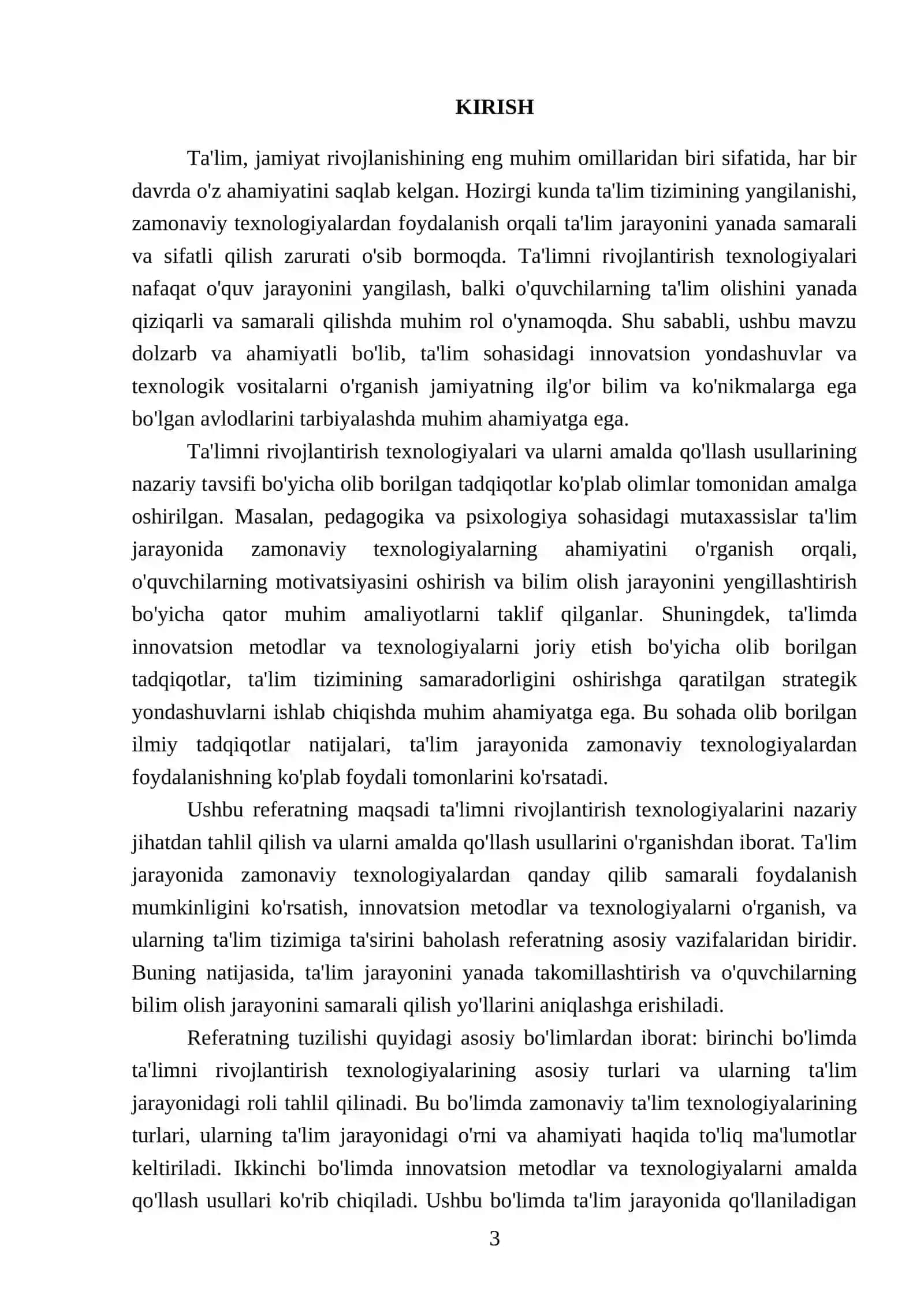 Ta'limni rivojlantirish texnologiyalari va ularni amalda qo'llash usullari 3