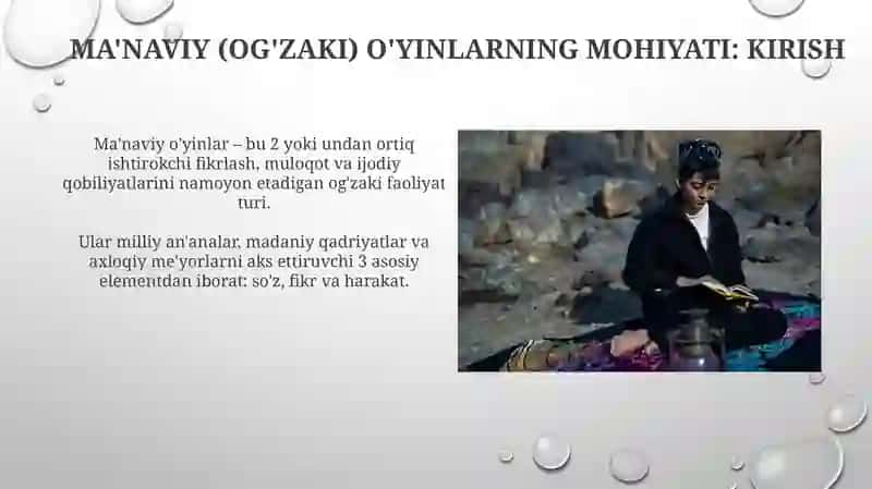 Ma'naviy (so'z) o'yinlarining tabiati, o'ziga xos tomonlari mavzusida taqdimot 3