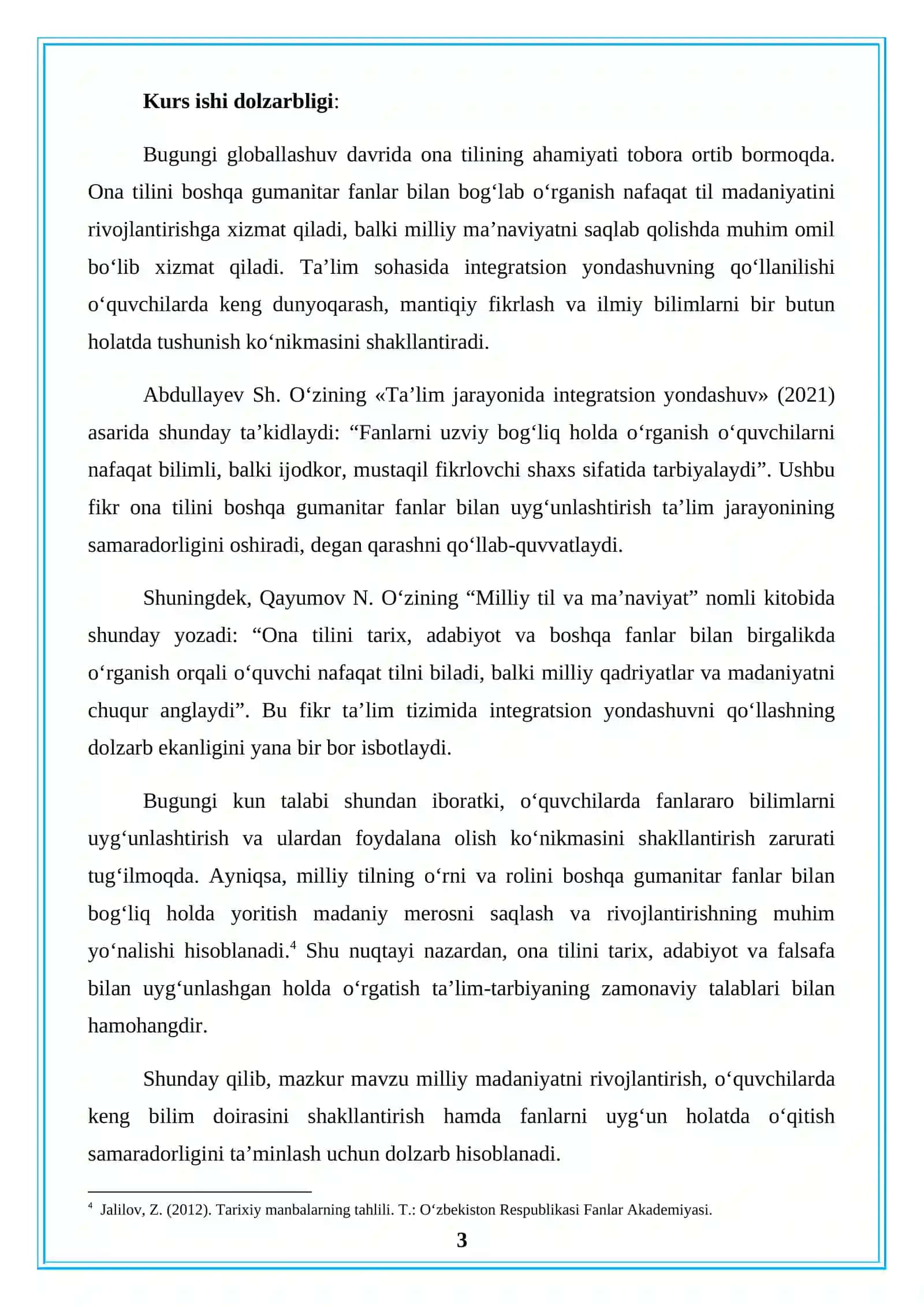 Ona tilini boshqa gumanitar fanlarga bogʻlab o‘rganish 3