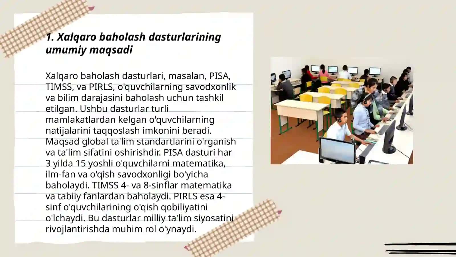 Xalqaro baholash dasturlarining umumiy maqsadi 3