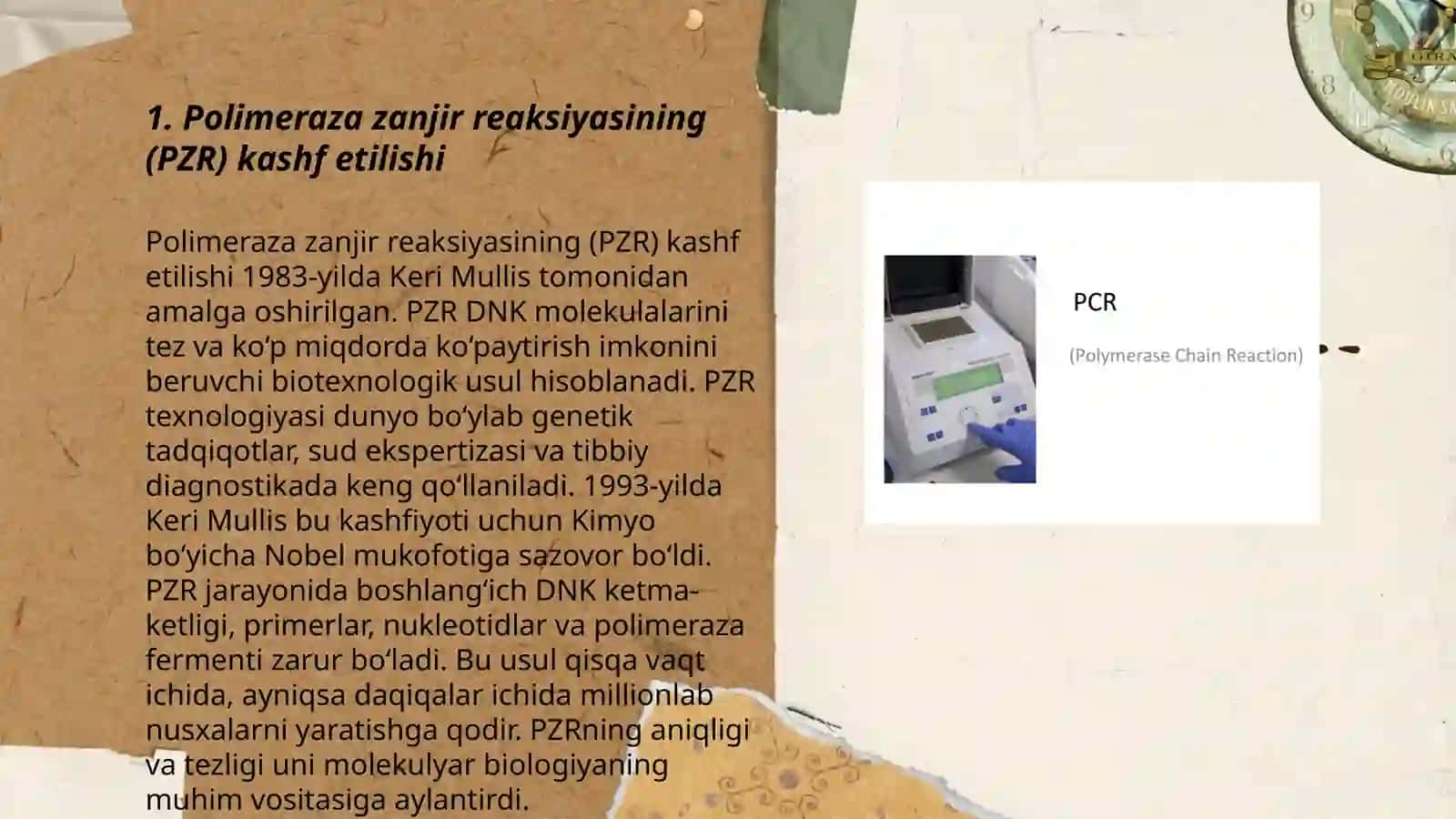 Polimeraza zanjir reaksiyasi (PSR): asoslari va qo'llanilishi 3
