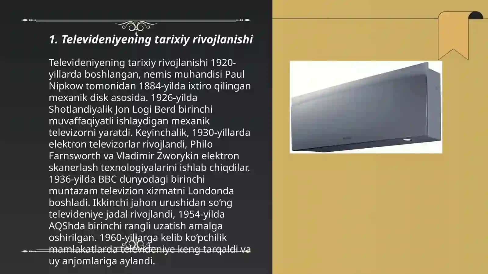 Televideniyening tarixiy rivojlanishi 3