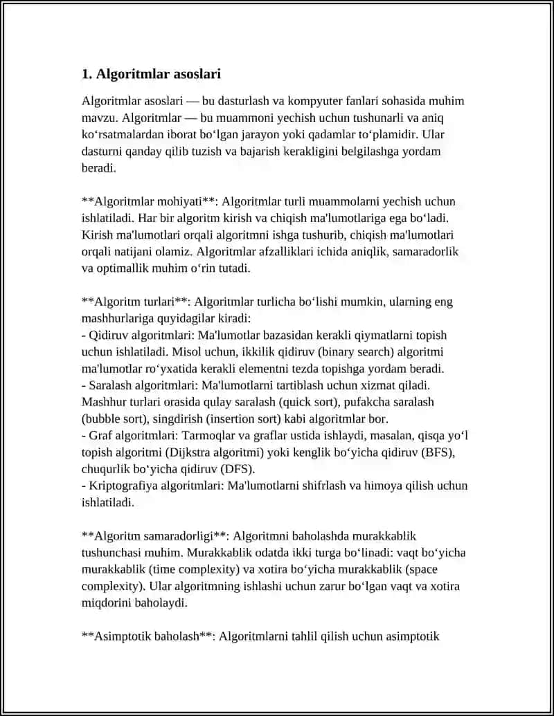 ALGORITM VA DASTURLASH 3