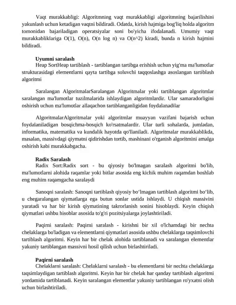 Saralangan Algoritmlar 3