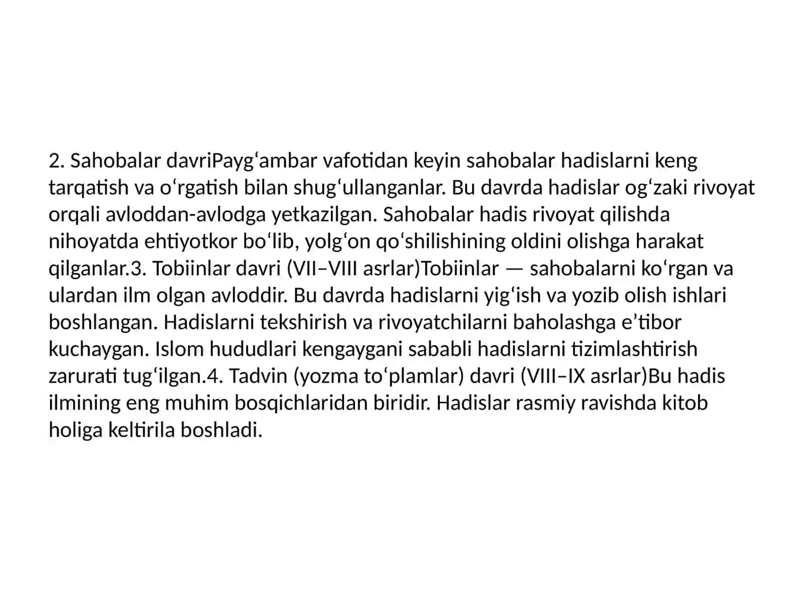 Imom Buxoriy va Imom Termiziyning hadis ilmiga qo’shgan hissalarini qiyosiy tahlili 3