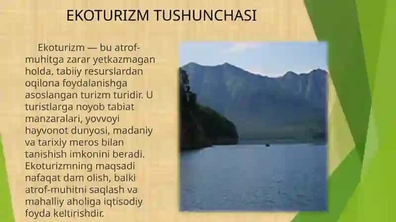 EKOTURIZM RIVOJLANGAN XORIJ DAVLATLARINING TAJRIBALARI. 3