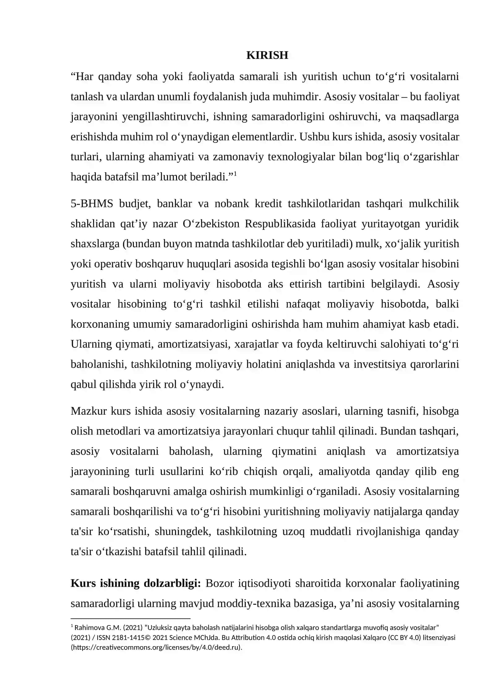"ASOSIY VOSITALAR HISOBI" NOMLI 5-BHMS VA UNING MAZMUNI 3