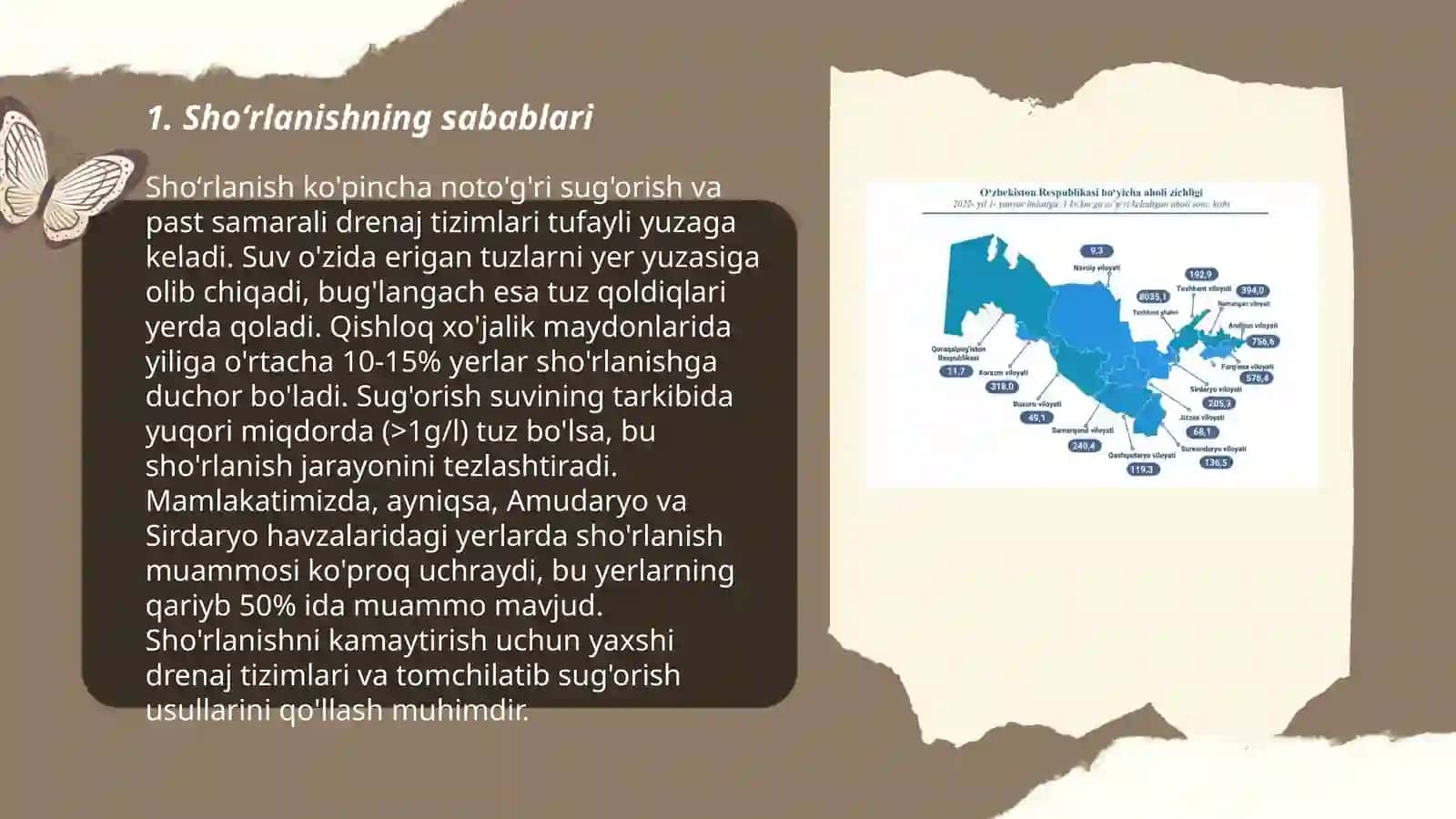 Qoraqalpogʻistonda yer resurslarining shoʻrlanishi 3