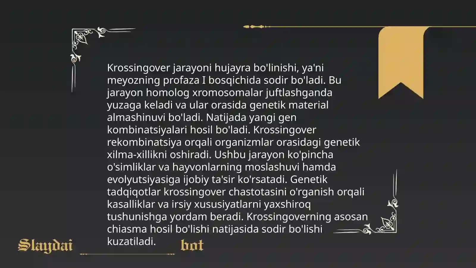 Qo’sh krossingover va interferentsiya 3