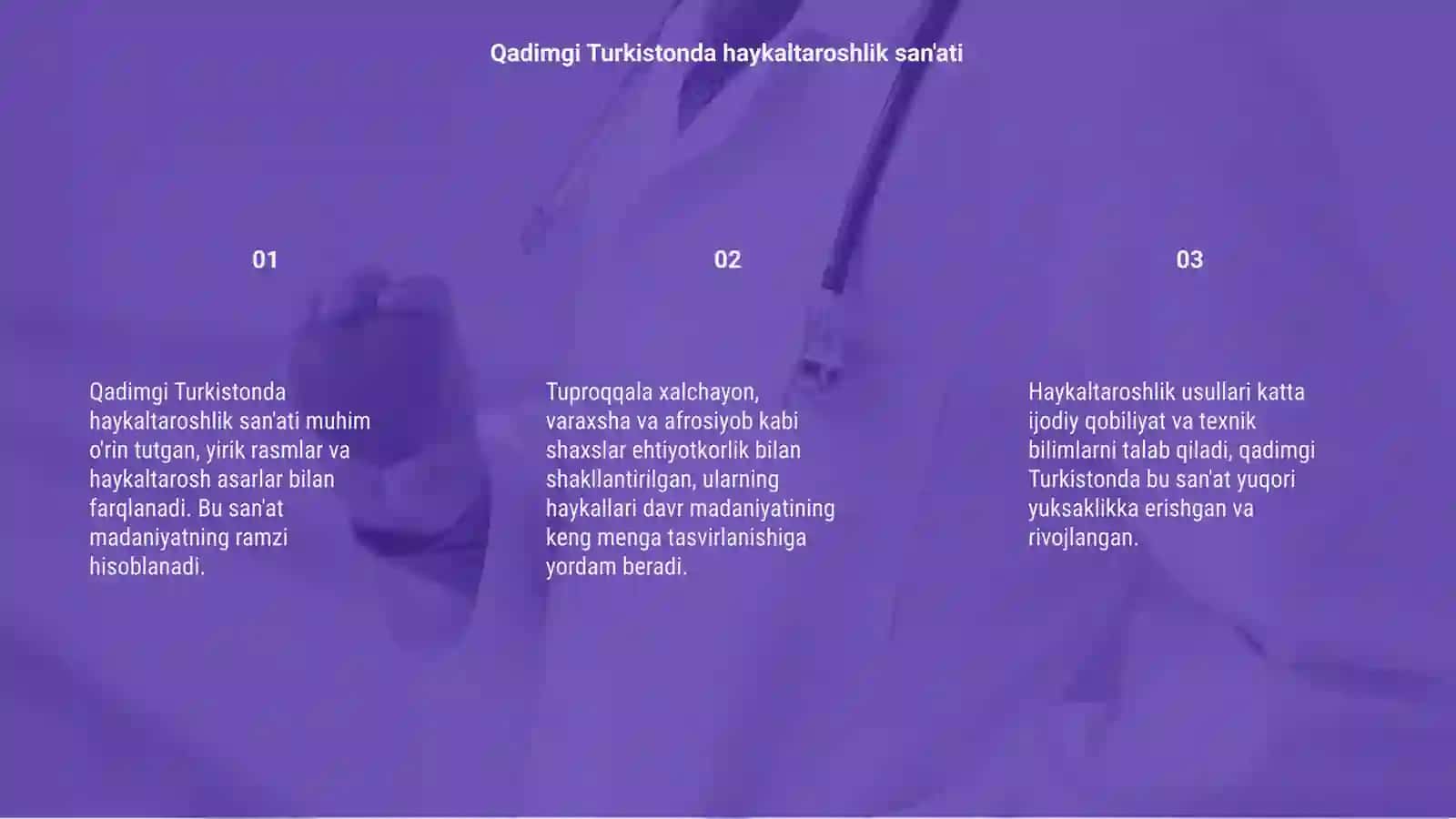 Qadimgi Turkistonda haykaltaroshlik 3