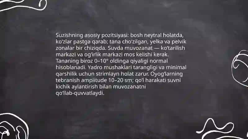 Sportcha suzish texnikasi asoslari 3