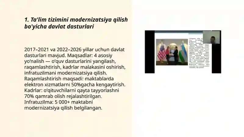 Oʻzbekiston respublikasi taʼlim sohasida amalga oshirilgan islohotlar 3