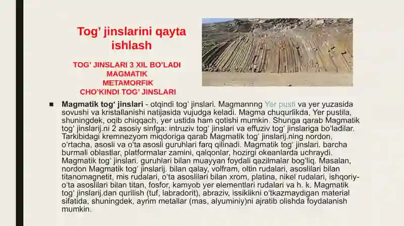 NORUDA MATERIALLAR ISHLAB CHIQARISH TEXNALOGIYASI 3