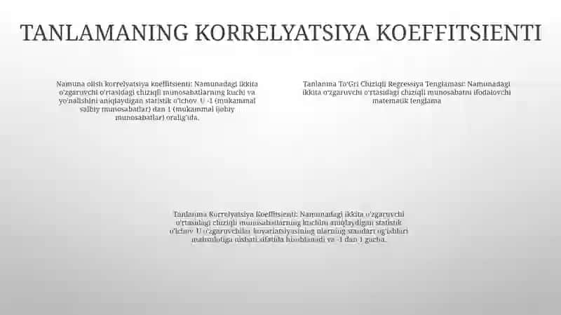 Tanlanma ToʻGʻRi Chiziqli Regressiya Tenglamasi 3