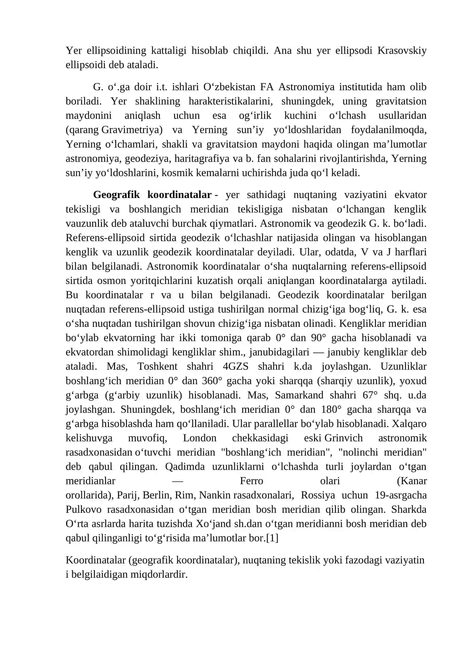 Gradus to’ri, uning elementlari. Geografik koordinatalarni toppish 3