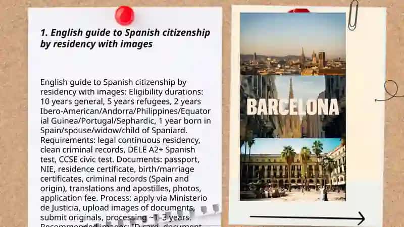 Ingiliz tilida ispaniya qonunlari fuqaroligi taomlari turistik zonalari xaqida rasmlari bilan qilish 3