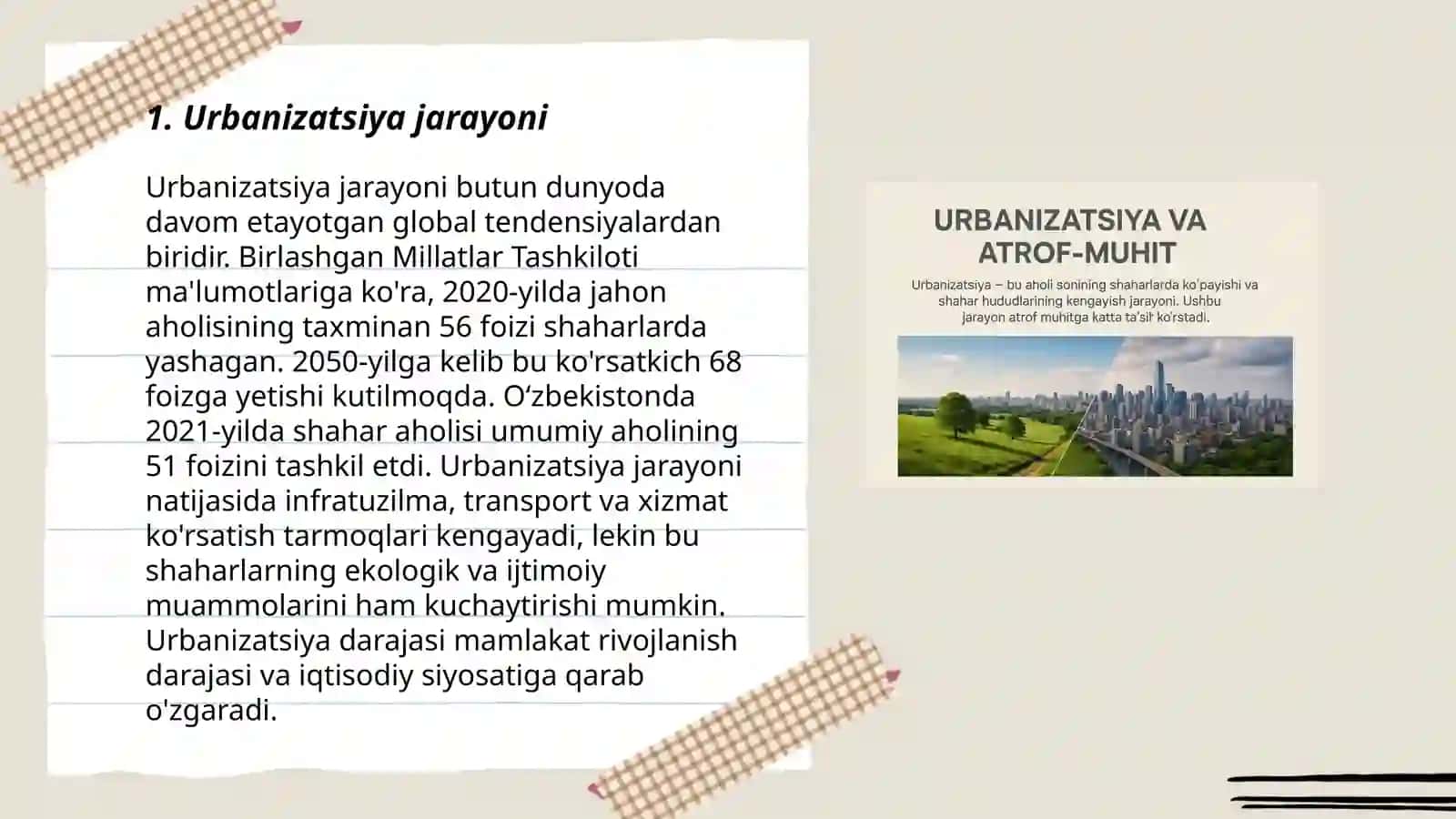Urbanizatsiya va atrof muhit 3