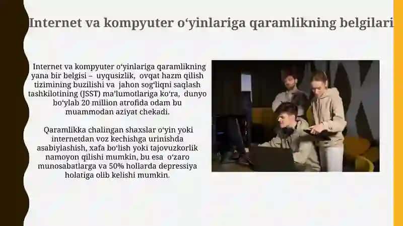 Internet va kompyuter oʻyinlariga qaramlik 3