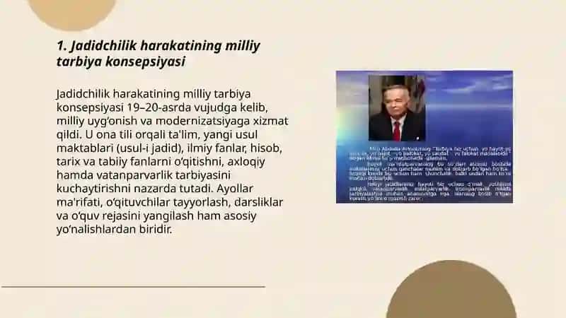 Jadidchilik harakati va milliy tarbiya sohasidagi o‘rni 3