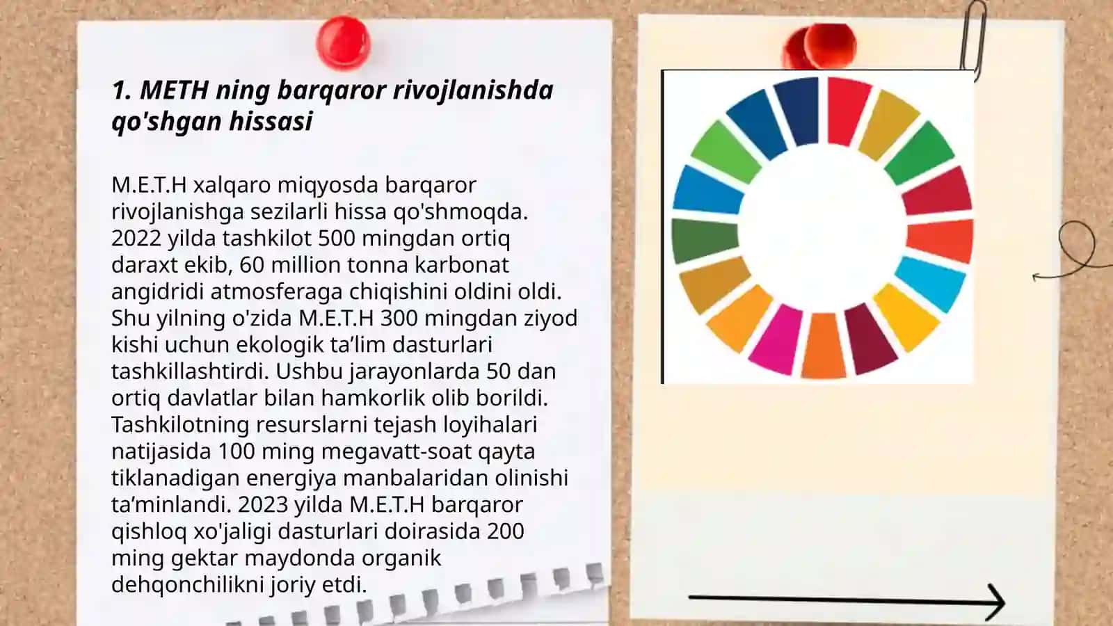 Barqaror rivojlanish konsepsiyasida belgilangan vazifalarni amalga oshirishda METH larning oʻrni va ahamiyati 3