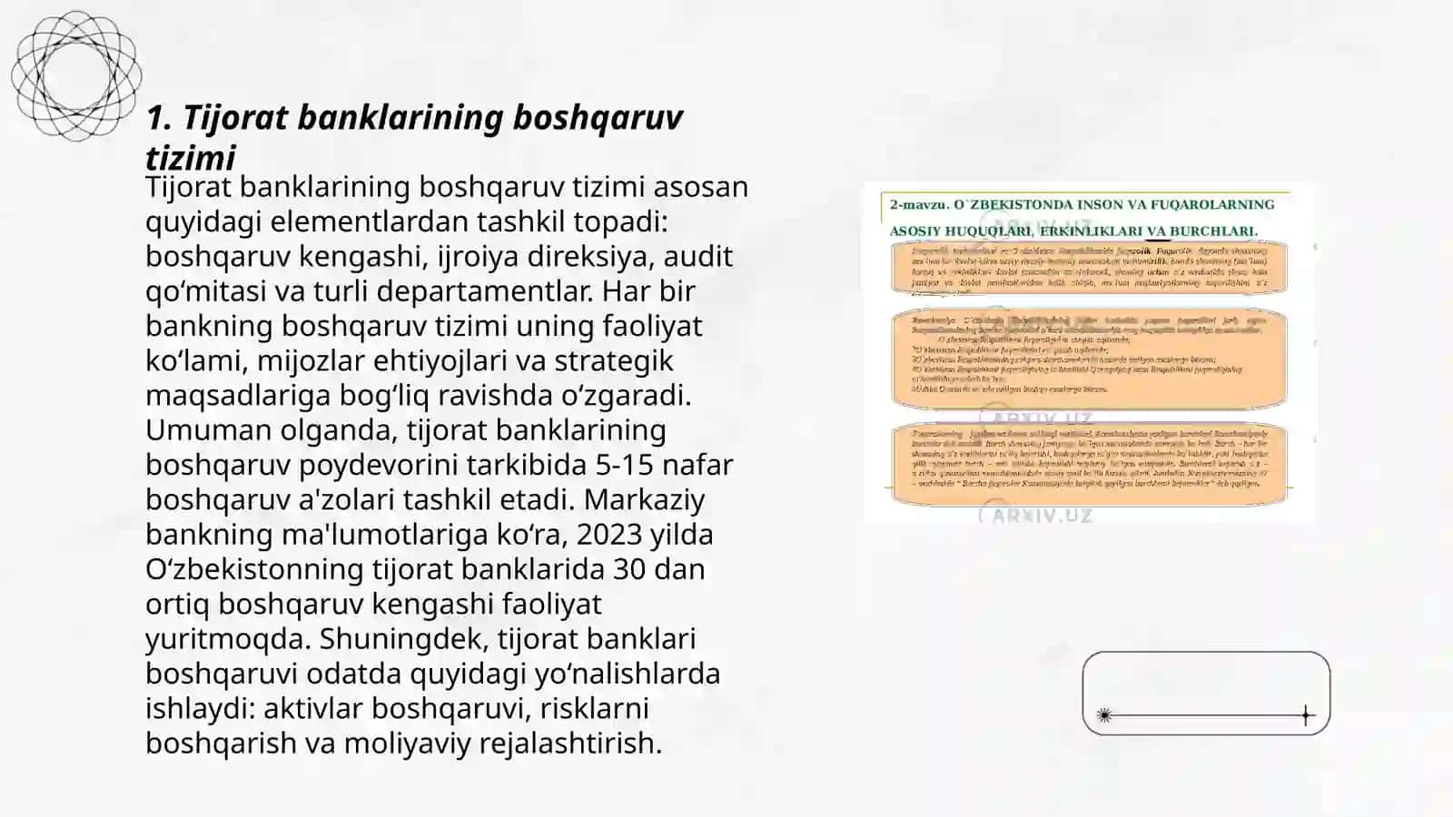 Tijorat banklarining boshqaruv tizimi 3