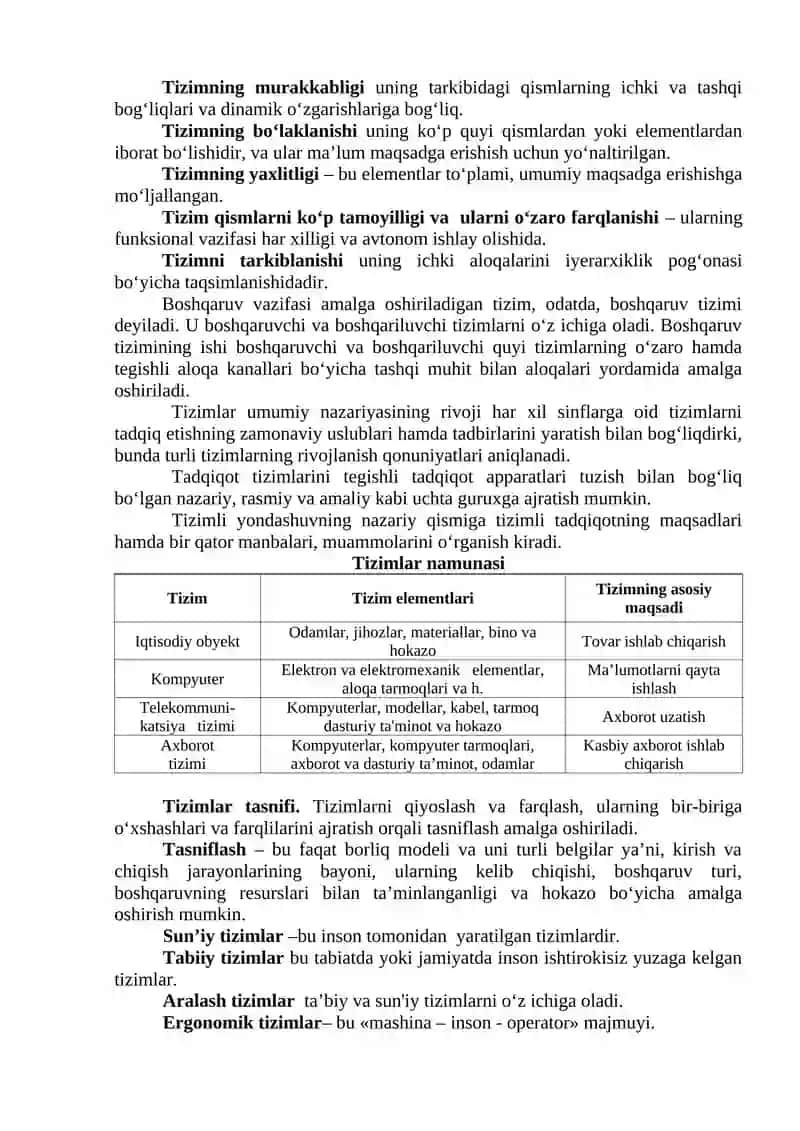 Axborot tizimlarning tushunchasi 3
