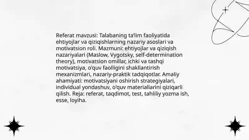 Talabaning ta’lim faoliyatida ehtiyojlar va qiziqishlar - faollikning manbai sifatida 3