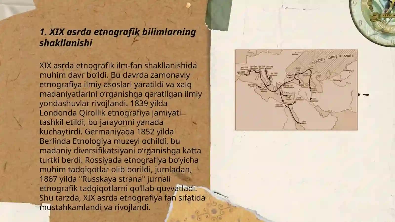 XIX asrda etnografik bilimlarning to’planishi. Ekspeditsiyalar 3