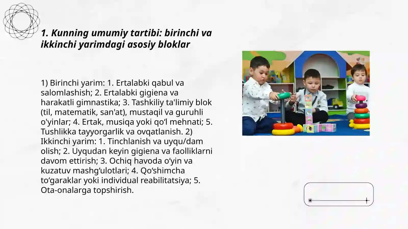 Maktabgacha taʼlimda bolalar hayotni tashkil qilish 3