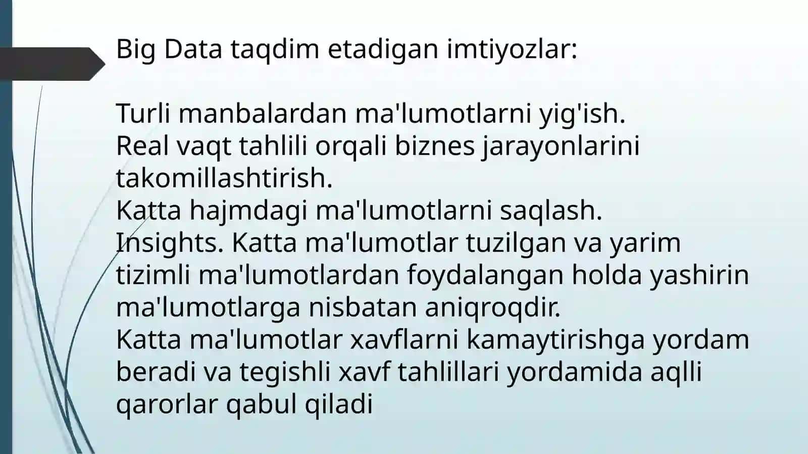 Kattama’lumotlarni qayta ishlash texnologiyalari 3