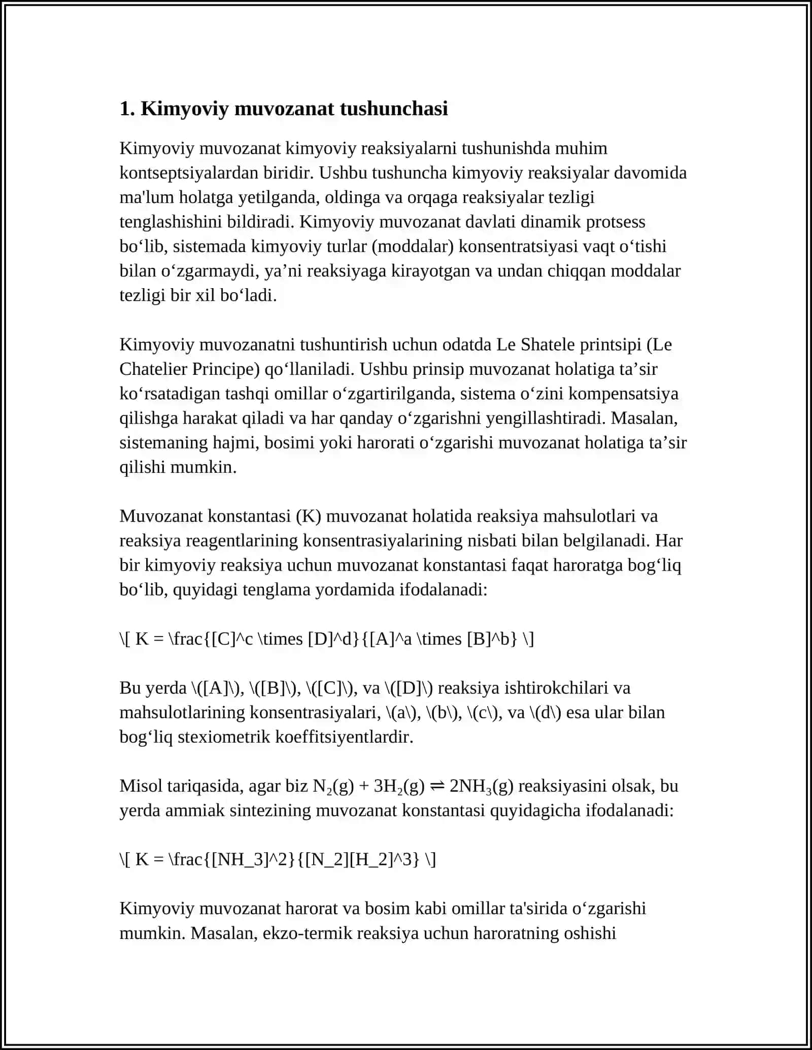 KIMYOVIY MUVOZANAT 3