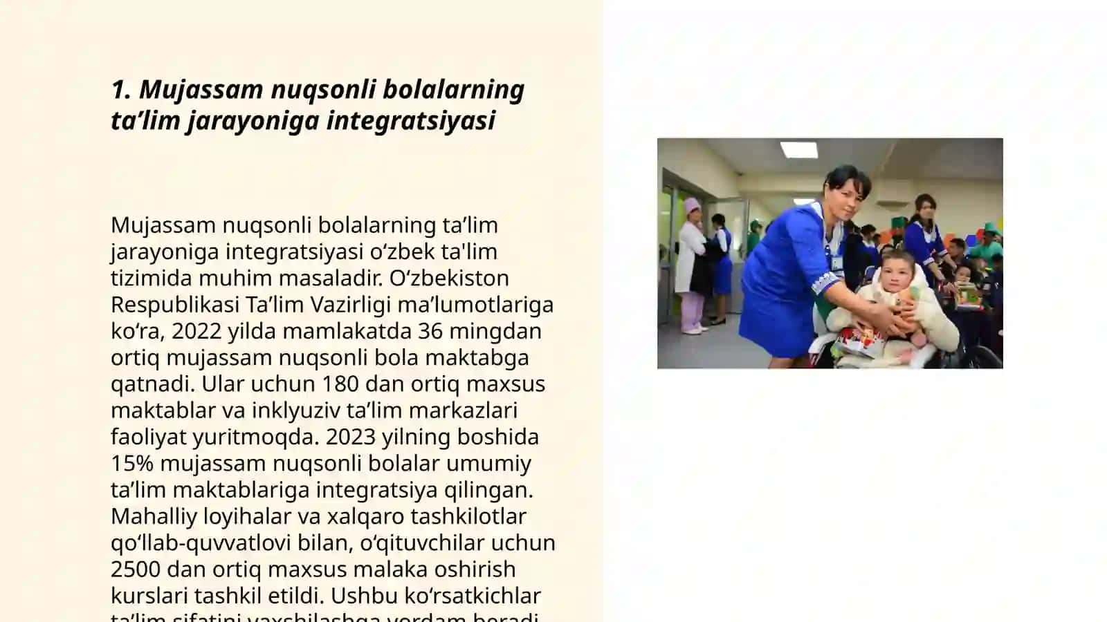 Mujassam nuqsonli bolalarning ishtimoiy moslashuvi boʻyicha xorijiy mamlakatlar tajribasi 3