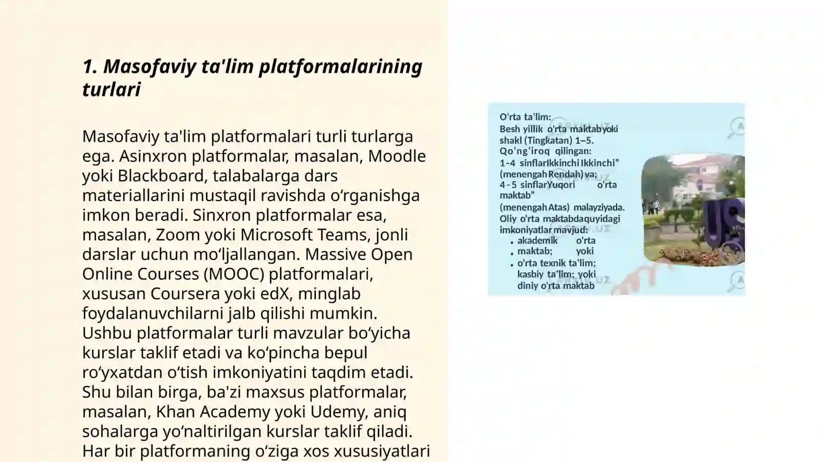 Masofaviy ta'lim platformalari va ulardan foydalanish 3