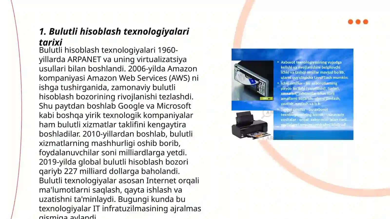 Bulutli texnalogiyalar va ular bilan ishlash 3