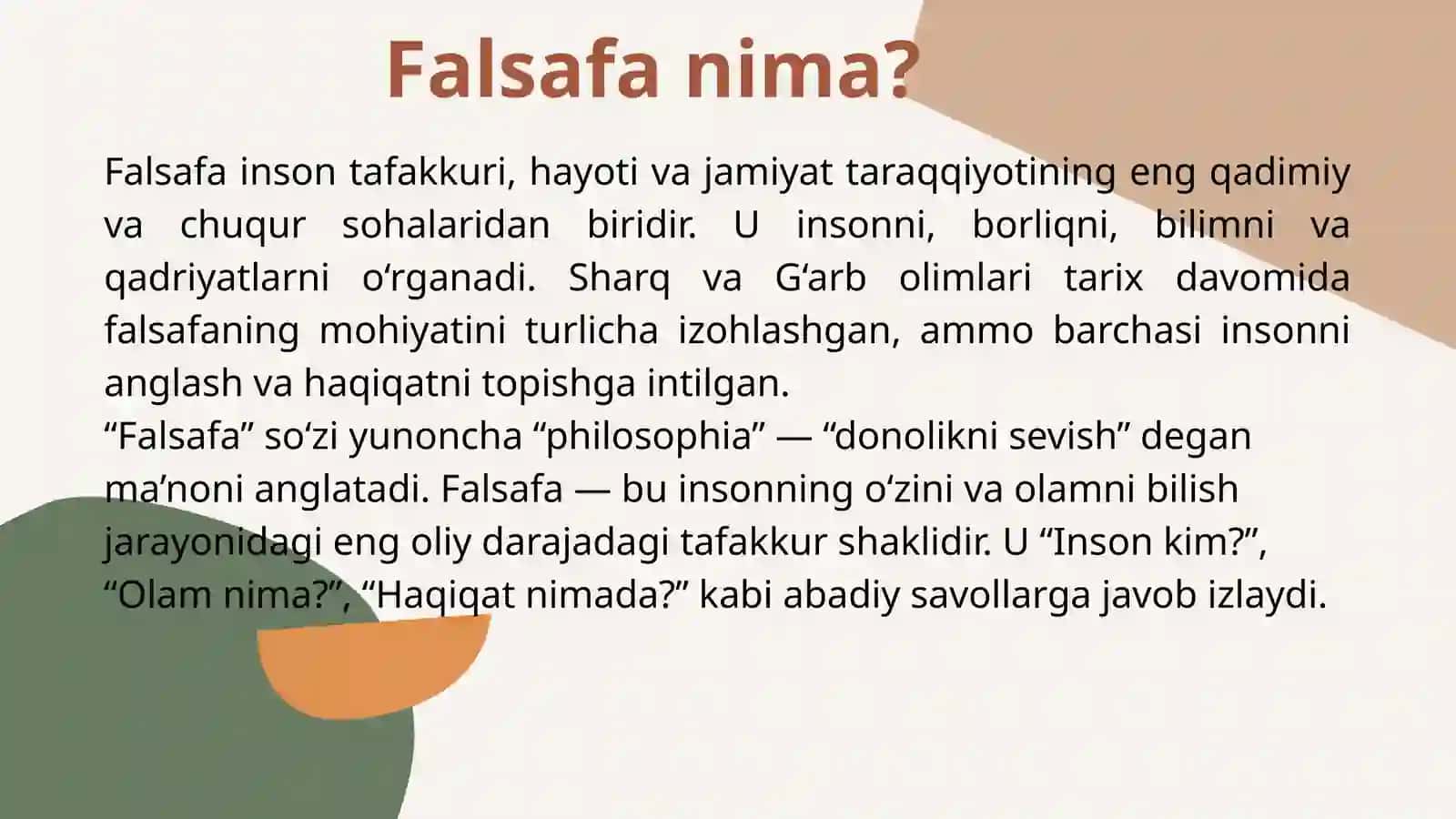 FALSAFANING MOHIYATIGA OID SHARQ VA G’ARB MUTAFAKKIRLARINING FIKRLARI 3