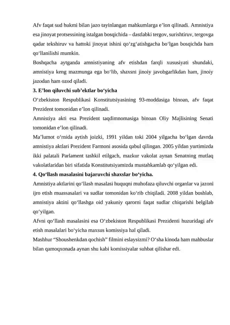 AMINISTIYA AKTI YOKI AVF ETISH ASOSIDA JAZODAN OZOD QILISH 3