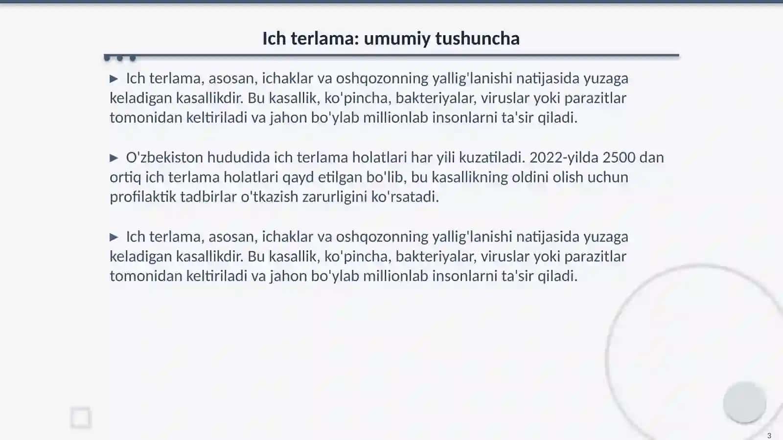 Ich terlama.Paratif A va B etiologiyasi 3