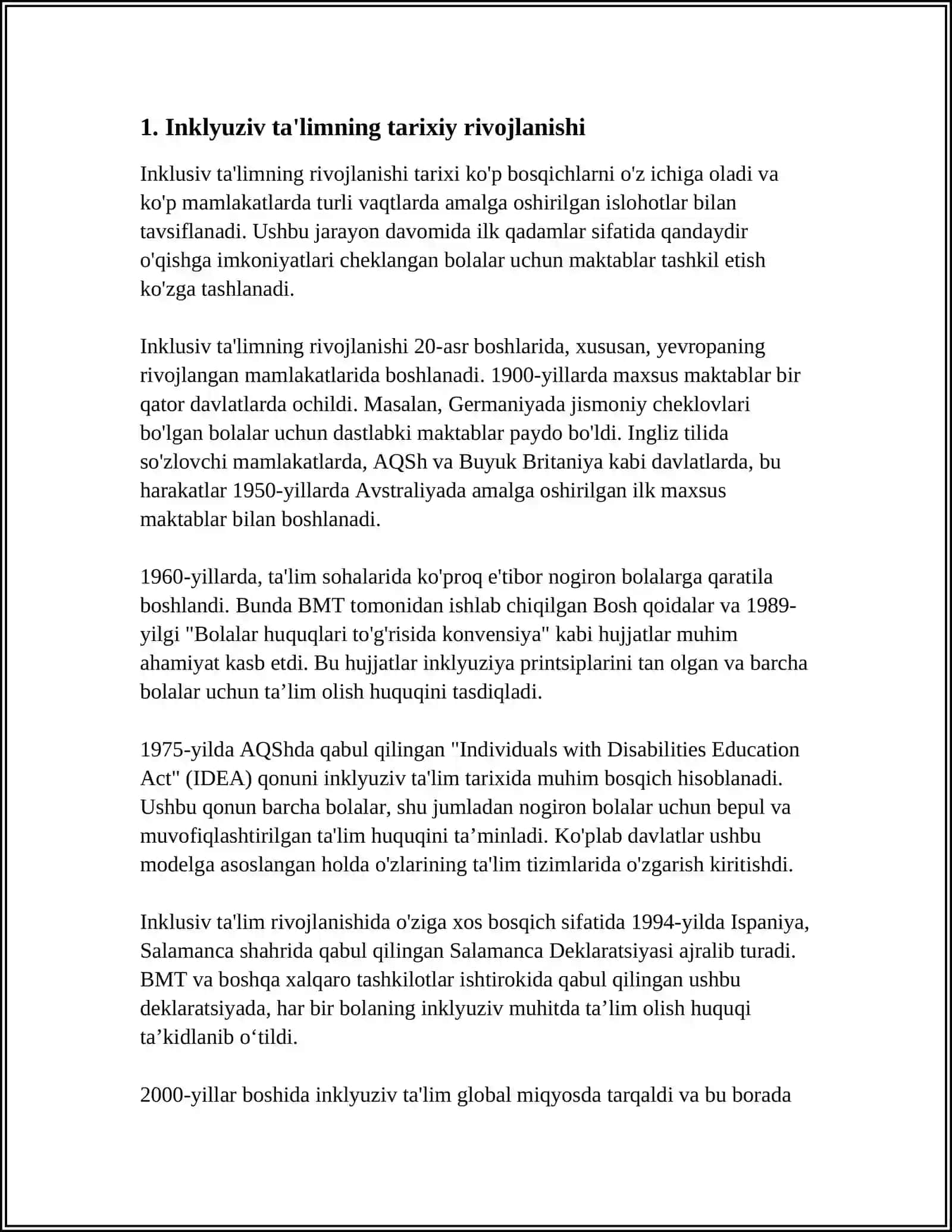 INKLYUZIV TA'LIMNI RIVOJLANISHI VA VUJUDGA KELISHI 3
